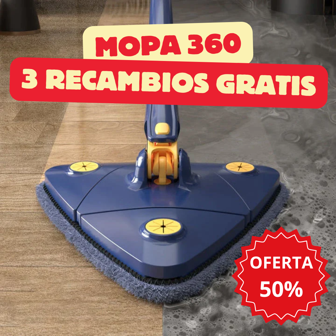 HouseMaster™ - Mopa Autoescurrible 360™ + 3 RECAMBIOS GRATIS