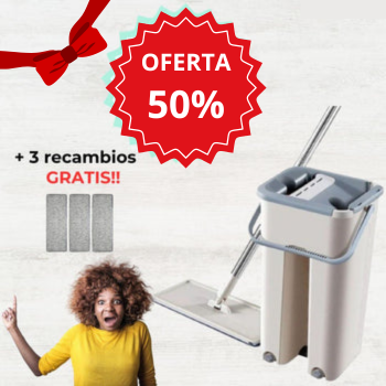 MOPA FREGONA 360º + CUBO AUTOESCURRIBLE +3 RECAMBIOS GRATIS