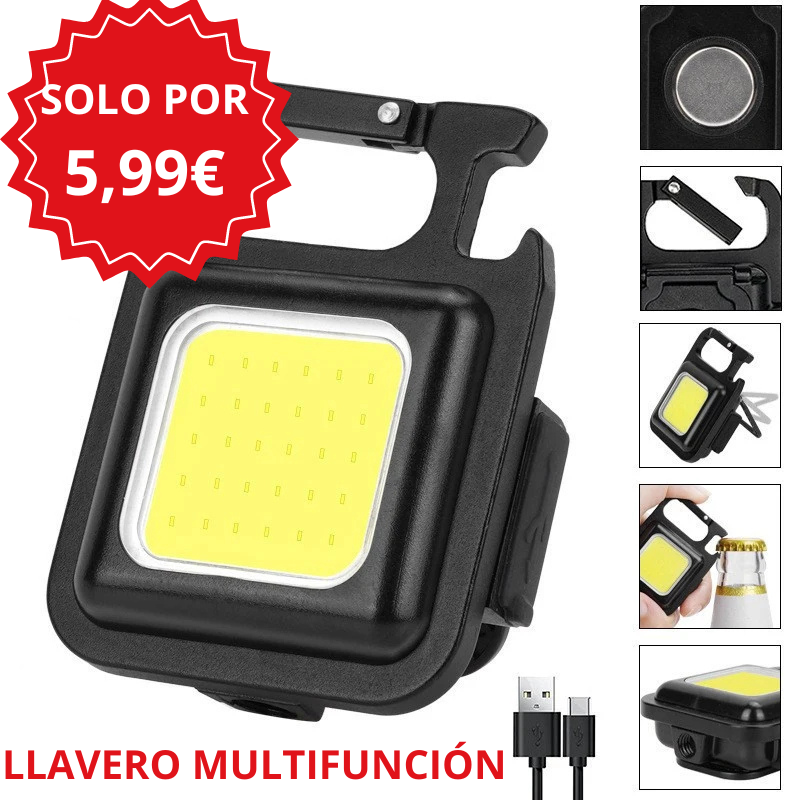 Linterna LLavero Multifunción - COB LED